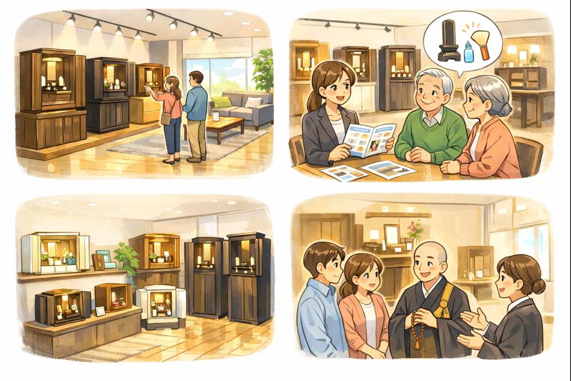 仏壇 ショールームの現在の状況