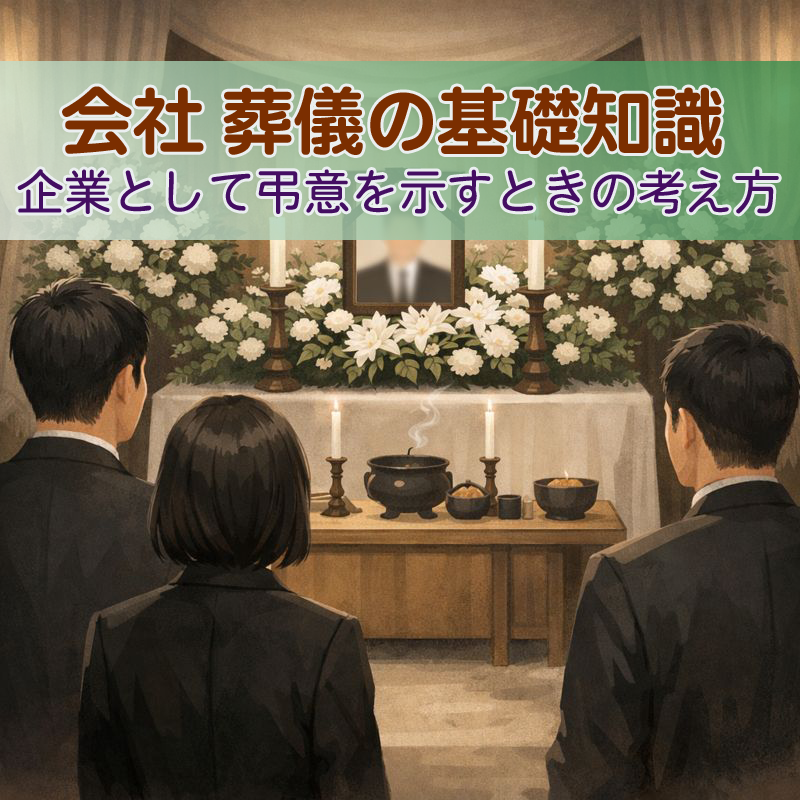 会社 葬儀の基礎知識――企業として弔意を示すときの考え方