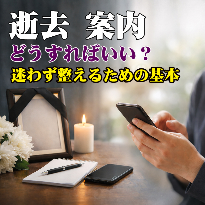 逝去 案内・どうすればいい？迷わず整えるための基本