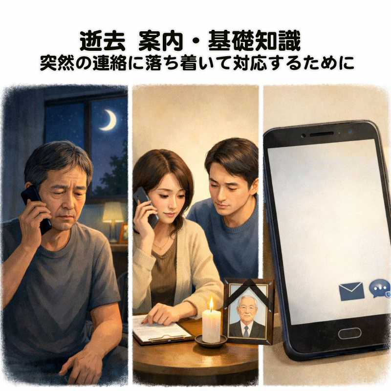 逝去 案内・基礎知識――突然の連絡に落ち着いて対応するために