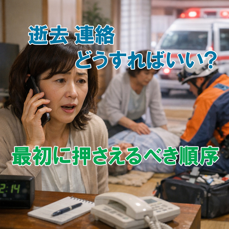 逝去 連絡・どうすればいい？最初に押さえるべき順序