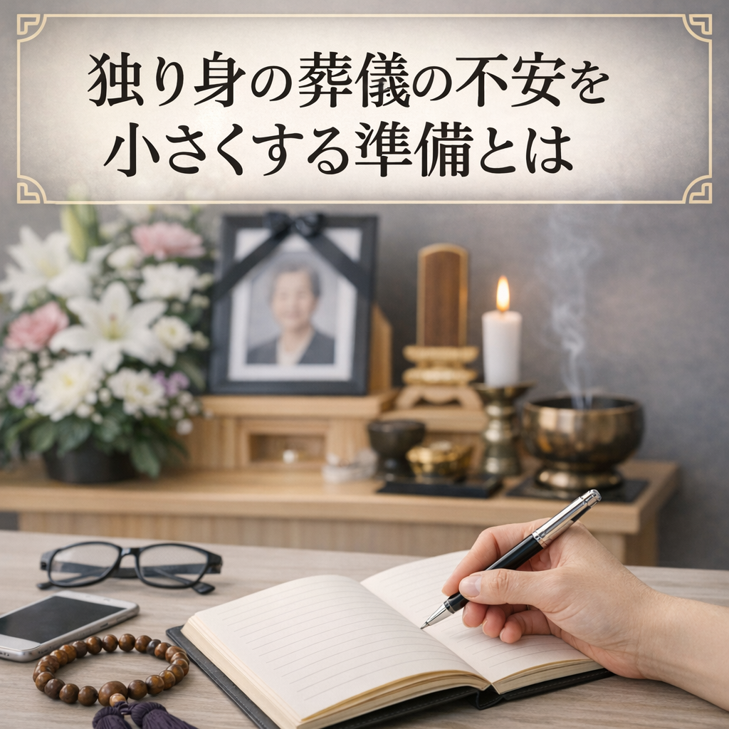 独り身の葬儀の不安を小さくする準備とは