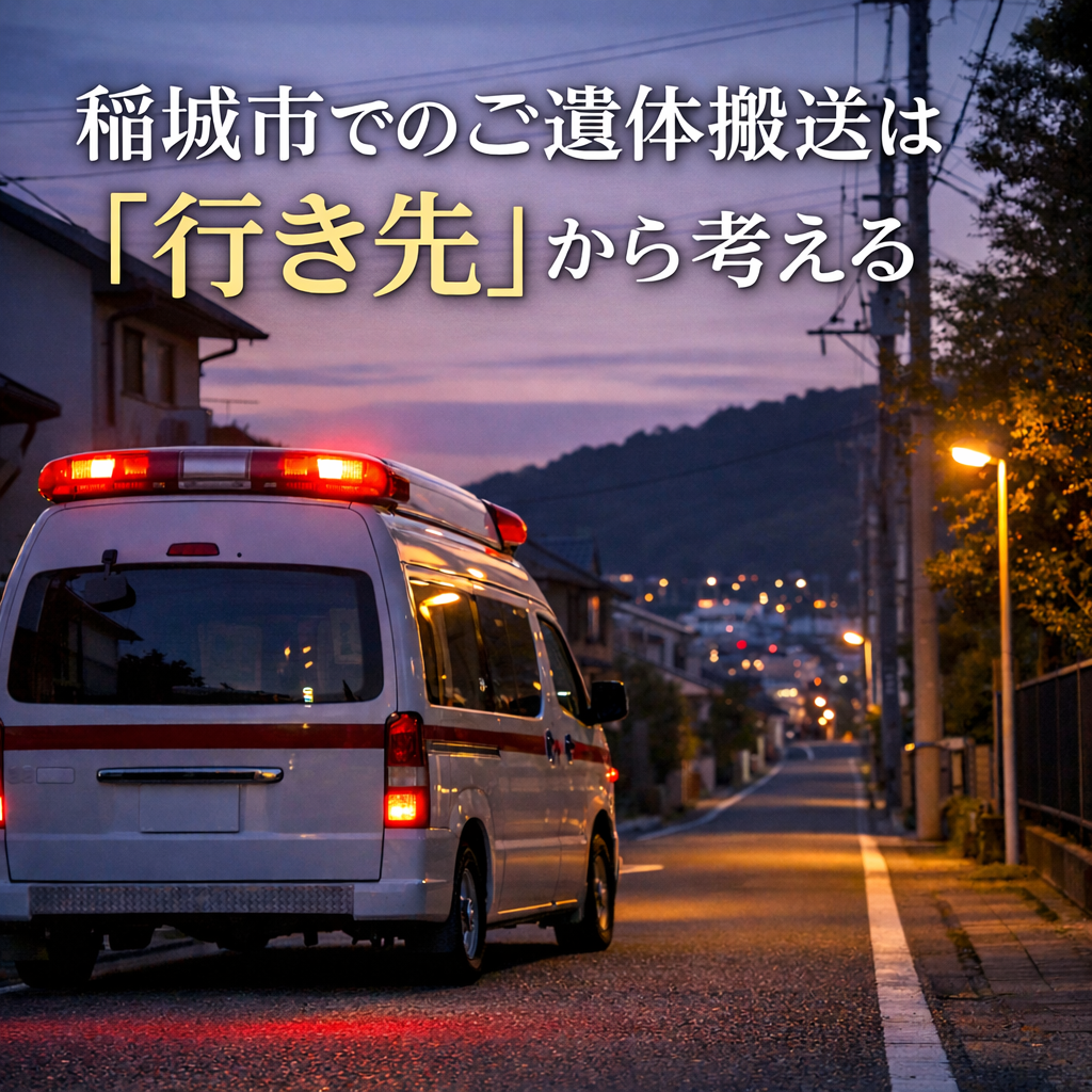 稲城市でのご遺体搬送は「行き先」から考える