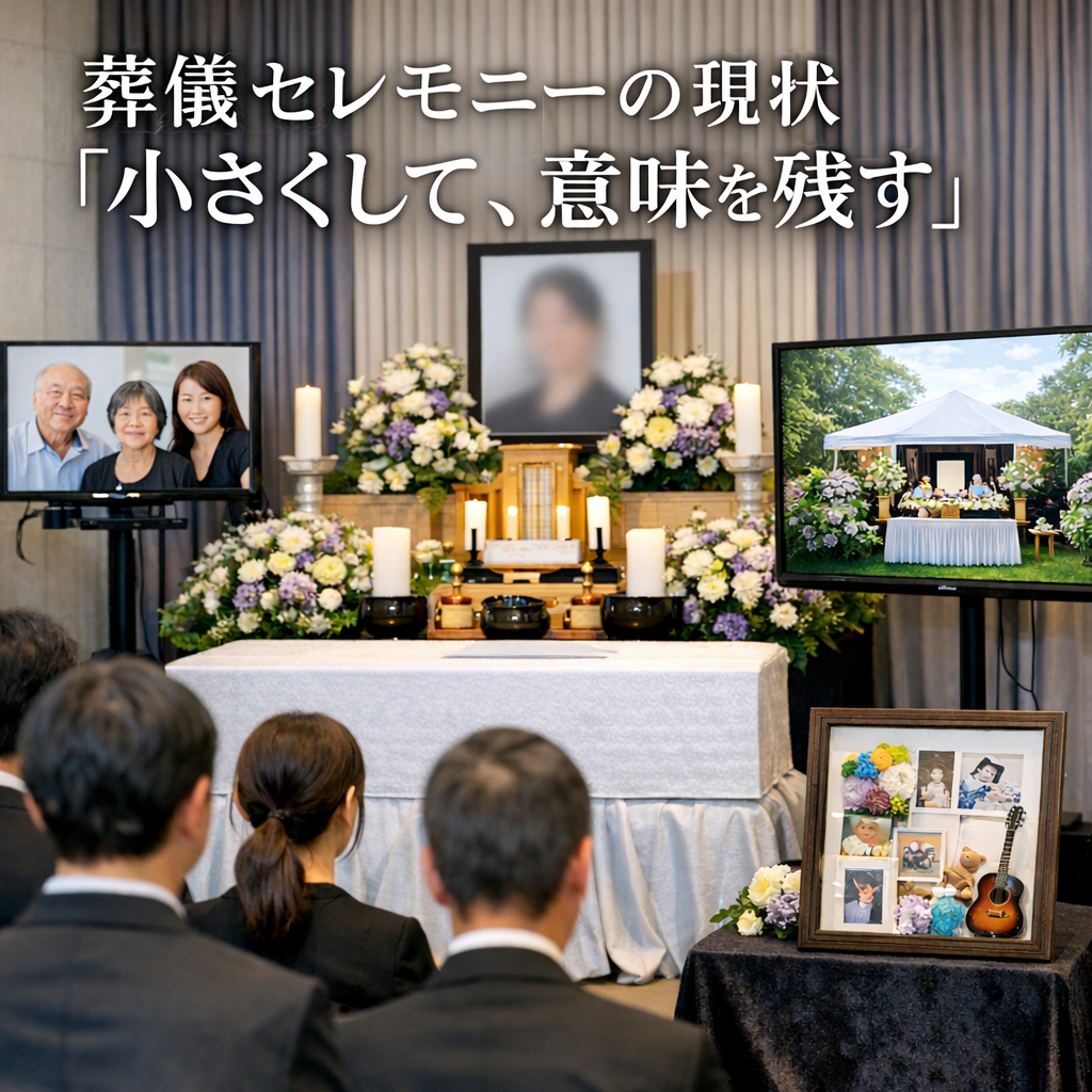 葬儀セレモニーの現状「小さくして、意味を残す」