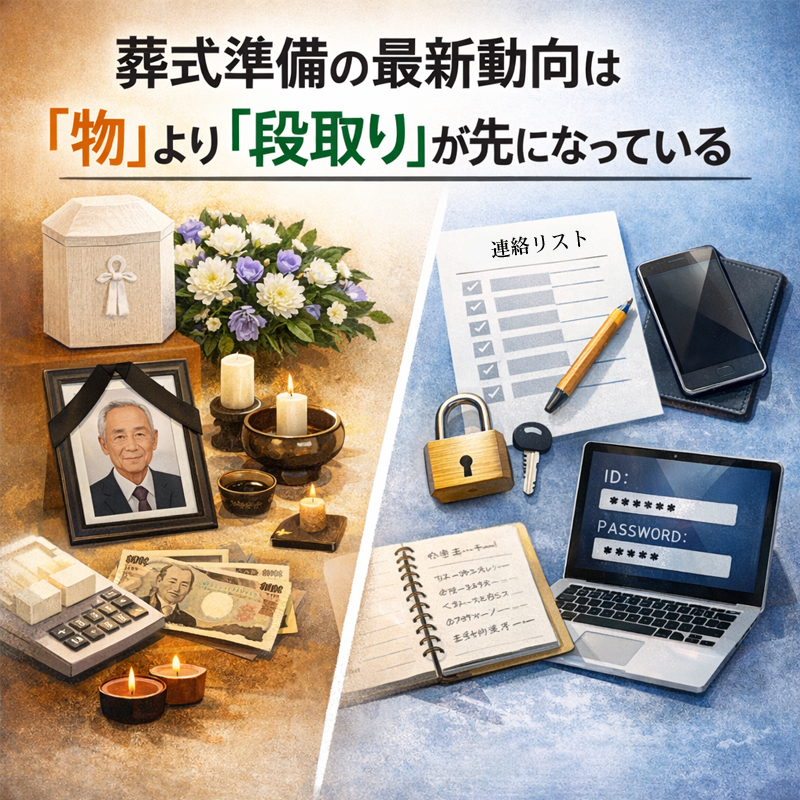 葬式準備の最新動向は「物」より「段取り」が先になっている